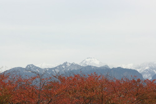 紅葉と焼山