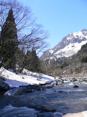 春の渓流
